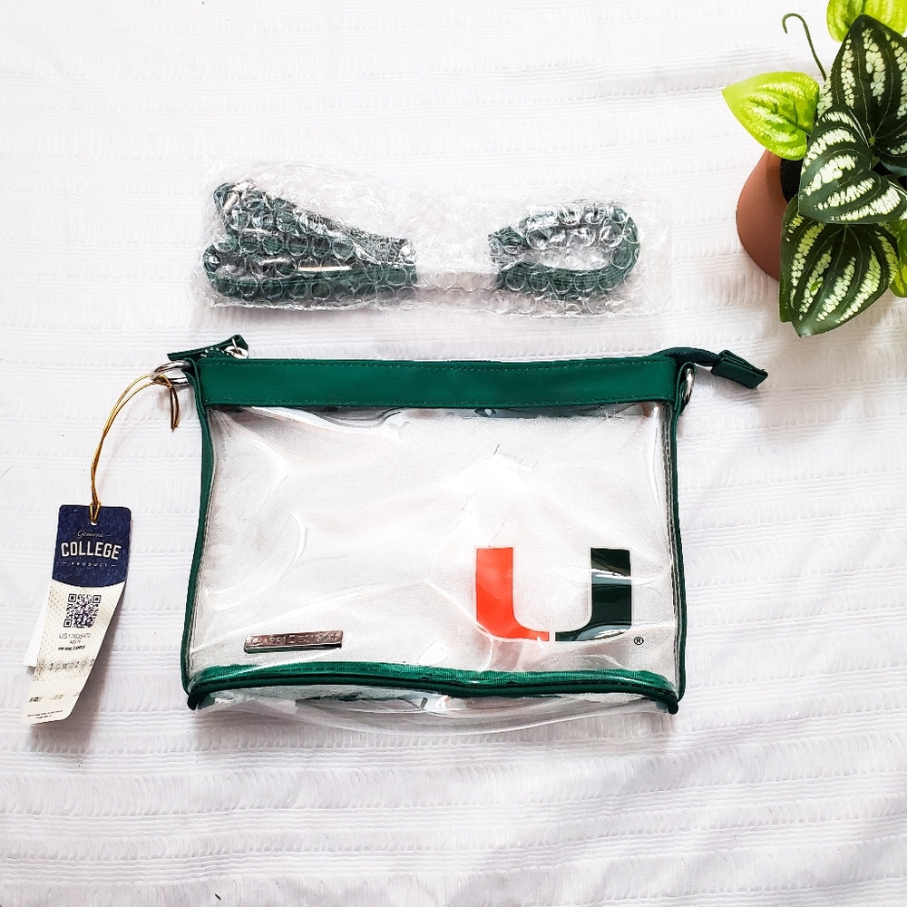 University of Miami Clear Crossbody Purse